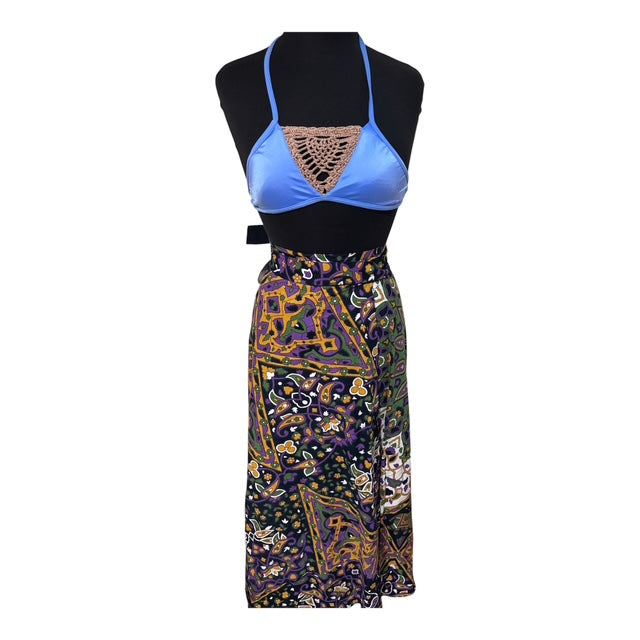 Dark Star Wrap Skirt with Zip Pocket
